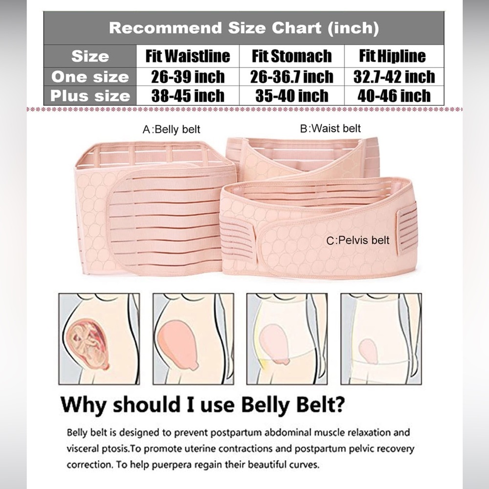 Chong Erfei 3-in-1 Postpartum Support and Recovery Belly Wrap - Picture 4 of 4